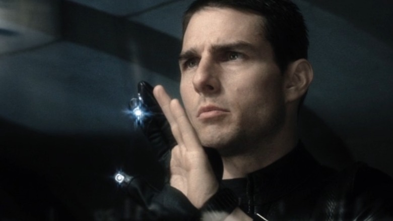 Tom Cruise waving his hands in Minority Report