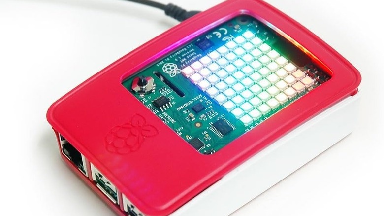 Raspberry Pi Sense HAT inside case
