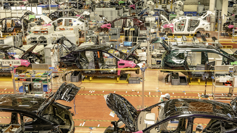 A state-owned factory in China producing electric cars.