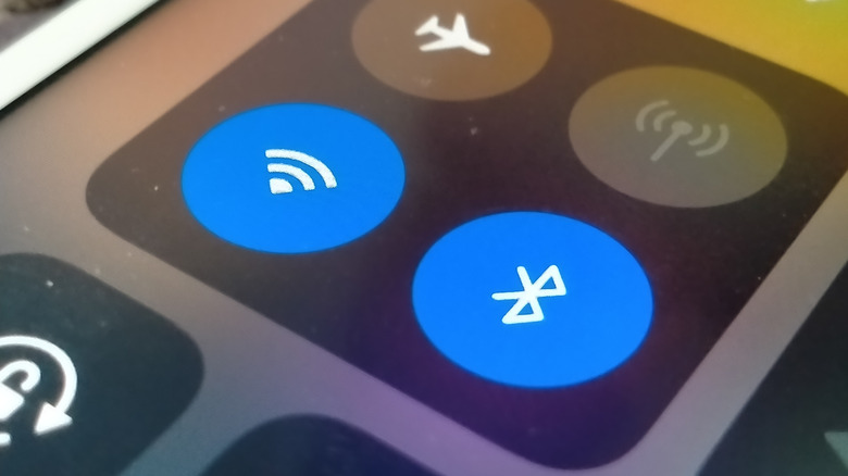 Bluetooth and Wi-Fi toggles on a smartphone.