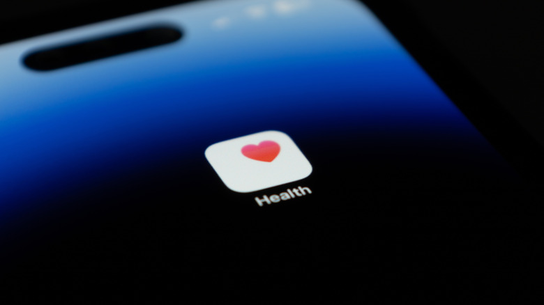 A close-up at the Health app on the iPhone.