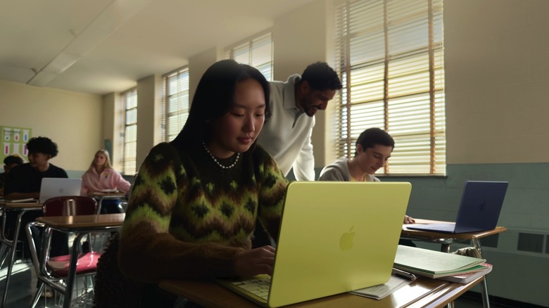 Students using the MacBook Neo in class.