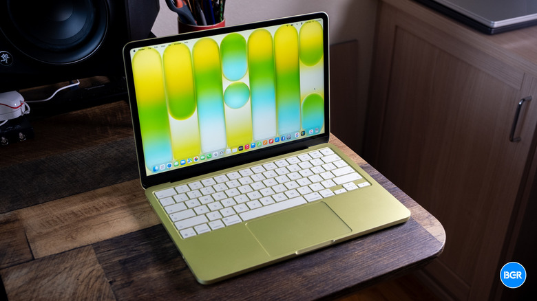 A MacBook Neo on a table.