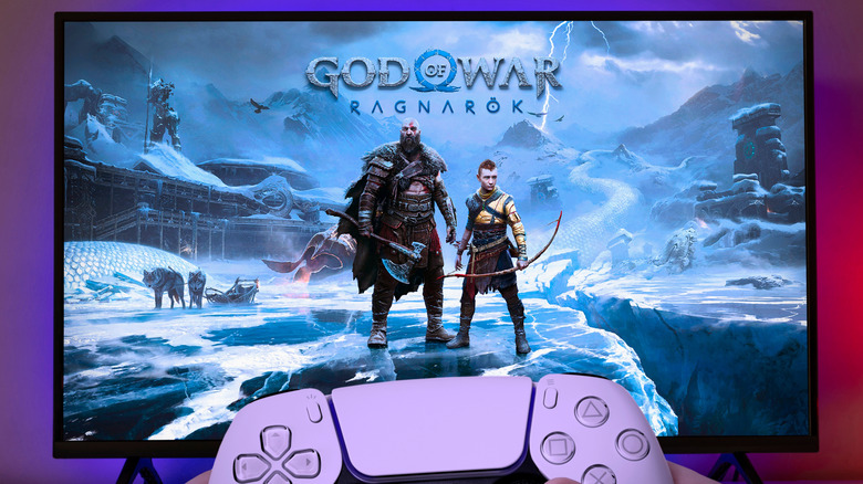 Playing "God of War: Ragnarok" on PS5