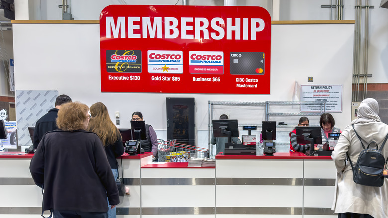 A Costco member services desk.