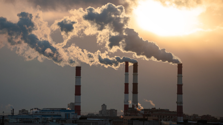 Smoke from power plant polluting the air