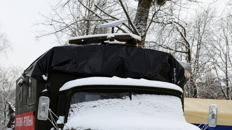 starlink dish on truck
