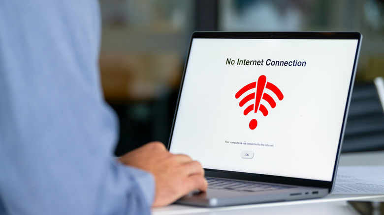 Error message about a loss of network connectivity