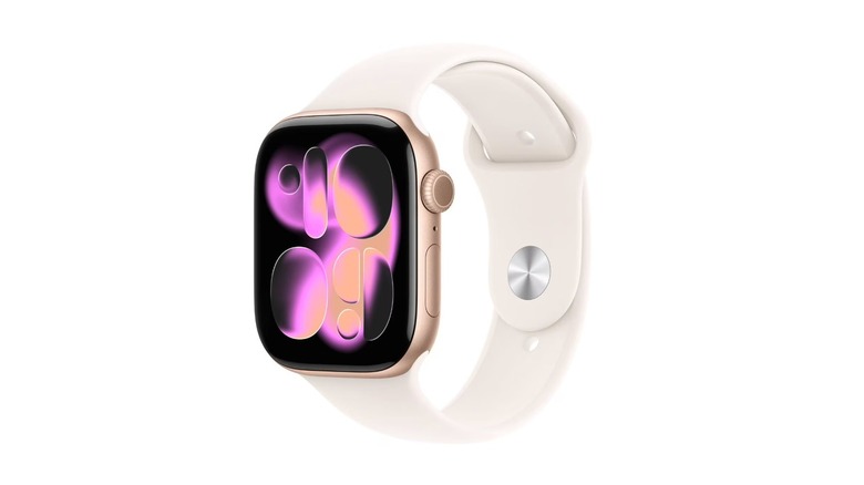 The Apple Watch Series 11 (GPS, 42mm) smartwatch on a white background.