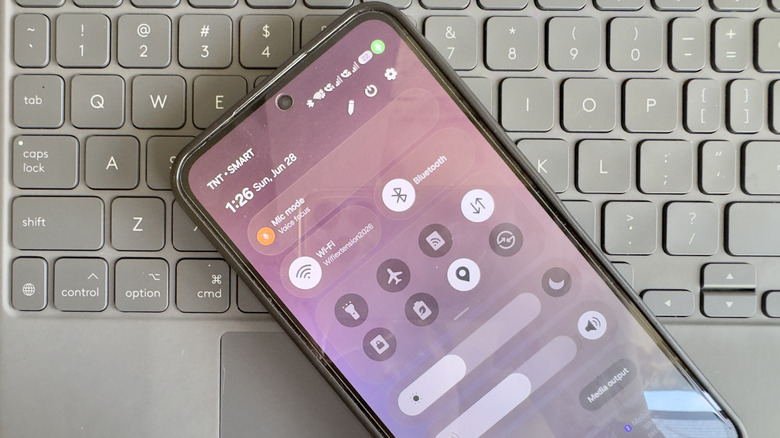 A Samsung phone showing Sound Assistant settings