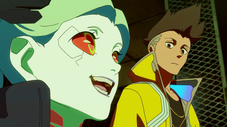 Rebecca and David Martinez in Cyberpunk: Edgerunners