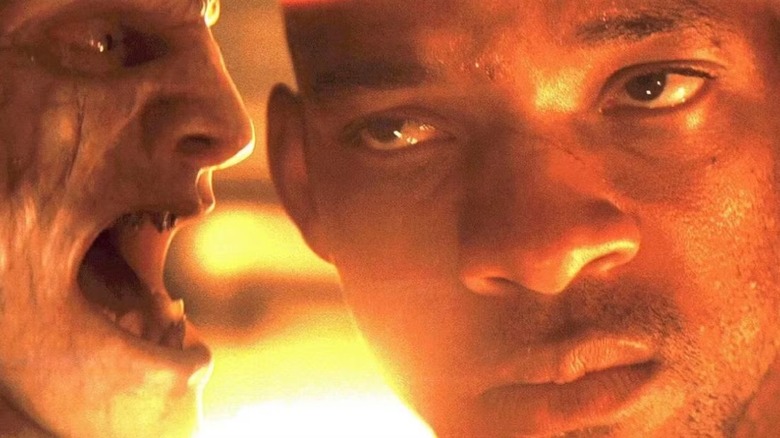 Robert Neville looking away from a Darkseeker