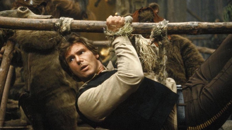 Han Solo tied up in Return of the Jedi