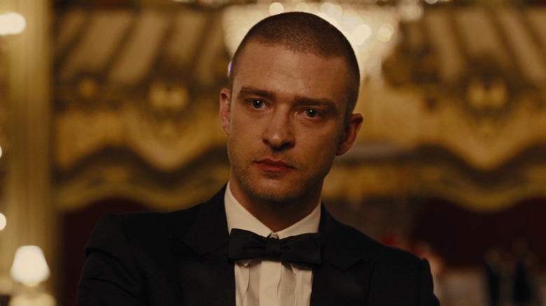 Will Salas wearing a tuxedo while attending a high-society event in In Time (2011)