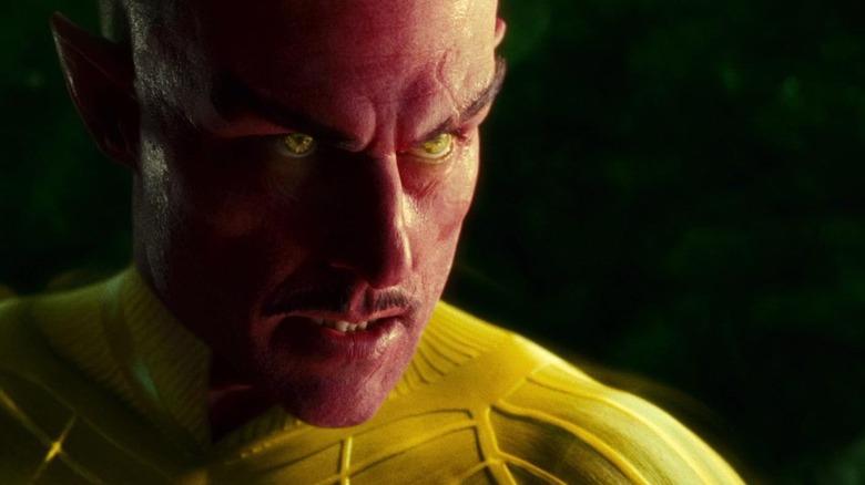 Mark Strong as Sinestro in yellow in Green Lantern