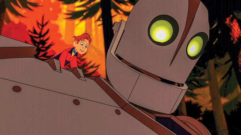 Hogarth on the shoulder of the Iron Giant
