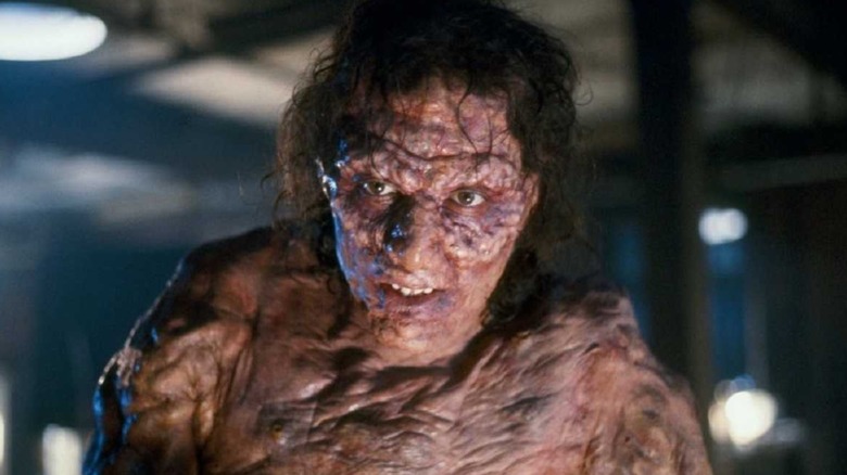 Jeff Goldblum as Seth Brundle turning into the fly in The Fly (1986)