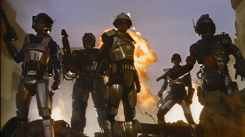 The opening title for "Captain Power and the Soldiers of the Future"