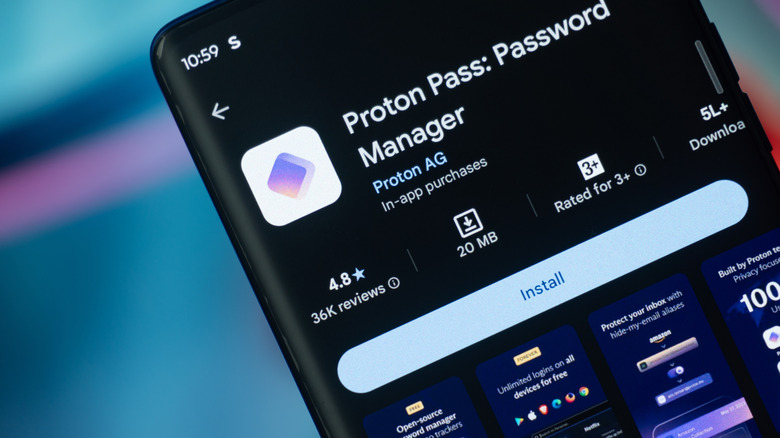 Proton Pass Play Store listing page