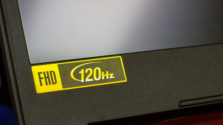 120hz sticker on display