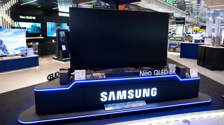 A Samsung display at a tech expo