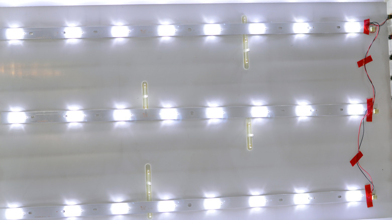 Strips of TV backlights