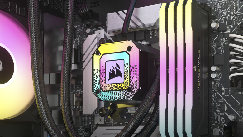 iCure Elite Capellix Series AIO cooler fitted into a gaming PC
