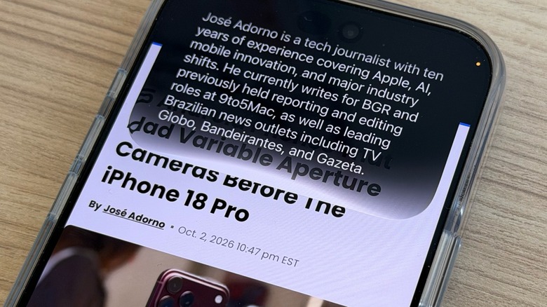 Close-Up of an iPhone 18 Pro on a table