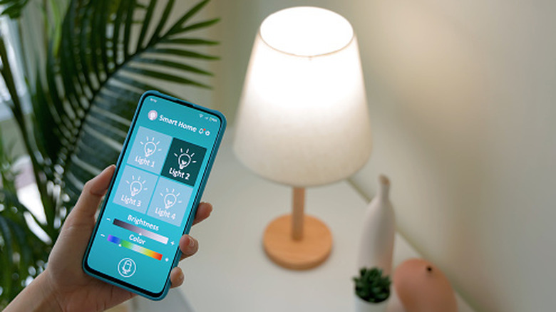 A person control smart lighting using nearby wireless connection