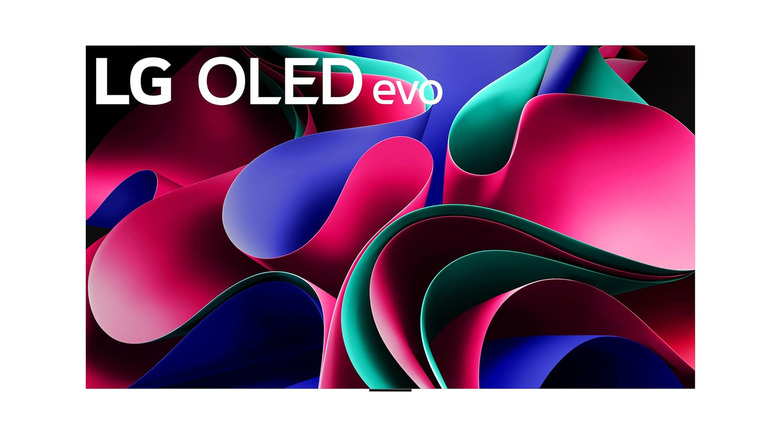 The LG G3 smart TV against a white background