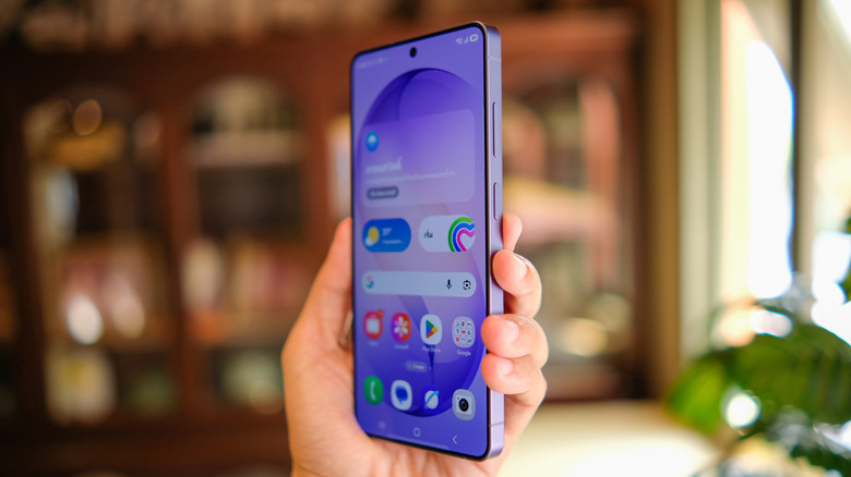 The Galaxy S26 Ultra in hand.