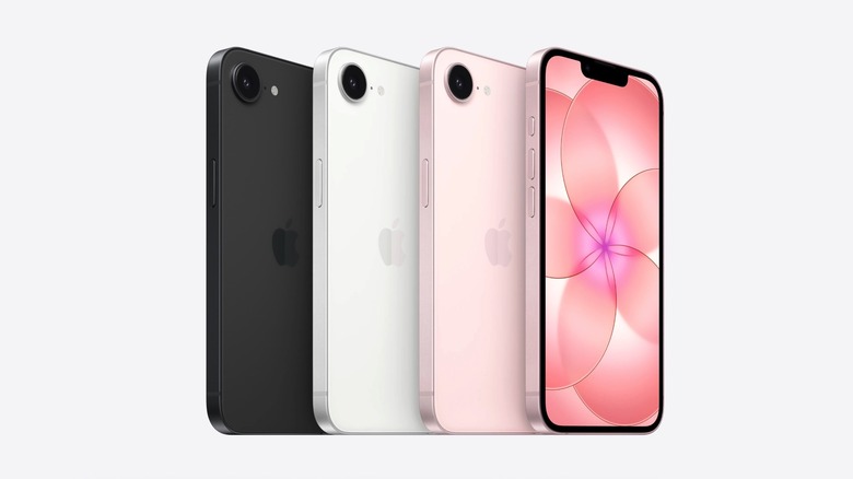 The iPhone 17e color options.