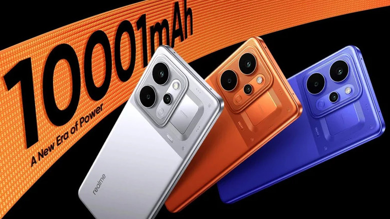 Realme P4 Power smartphone in different colors
