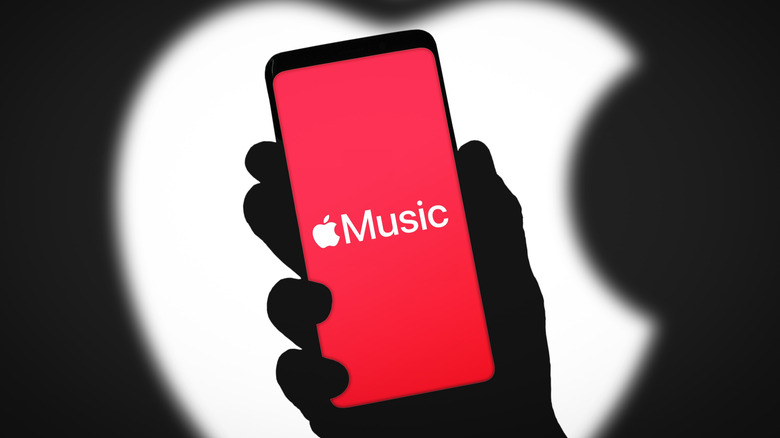 Apple Music logo on a smartphone