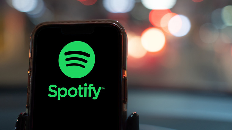 Smartphone screen showing the Spotify logo