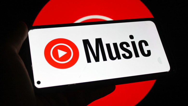 YouTube Music logo displayed on a smartphone screen