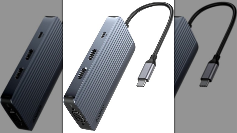 Anker USB-C hub on white background