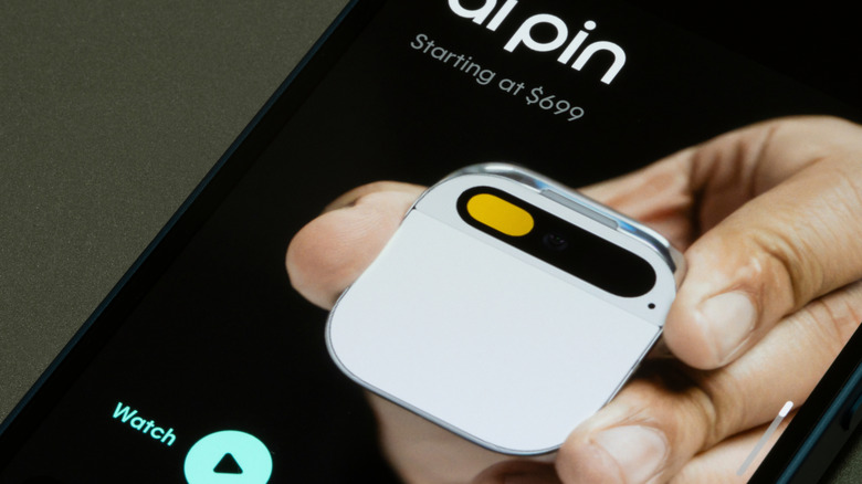 Humane's AI Pin in white