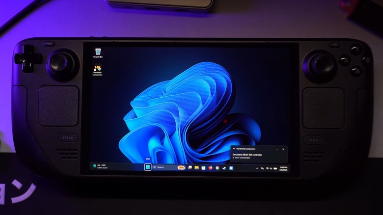 Windows 11 running on a Steam Deck OLED