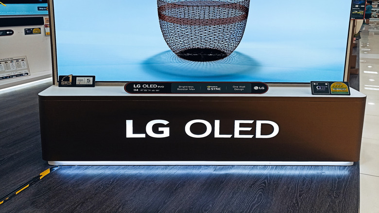 An LG OLED TV on display.