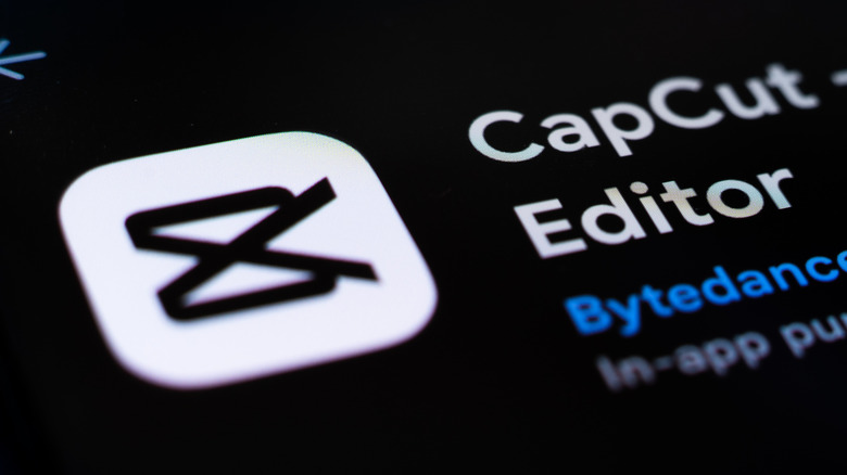 Close-up of Capcut app