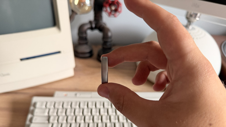 Holding the Oura Ring 5 between my fingers
