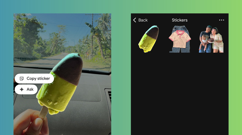 Creating a sticker in Google Photos