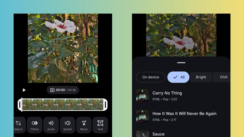 Adding music to Google Photos videos
