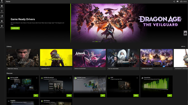 Screenshot of Nvidia App from the Nvidia App launch press release.