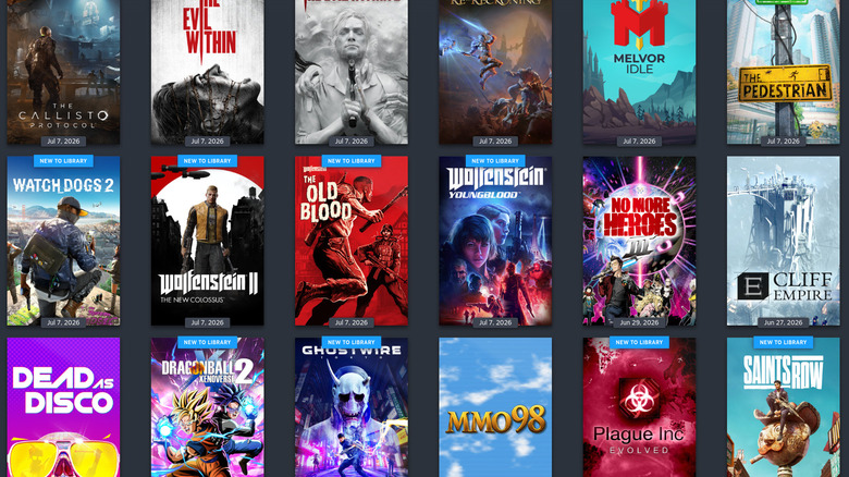 Screenshot of Steam Library