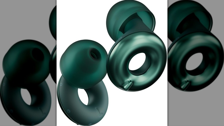 A pair of Loop Switch 2 ear plugs.