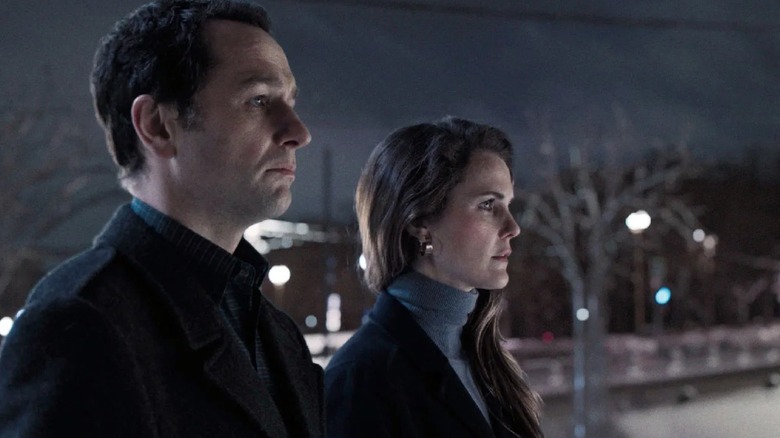 Philip Jennings, aka Mischa (Rhys), and Elizabeth Jennings, aka Nadezhda (Keri Russell) in The Americans