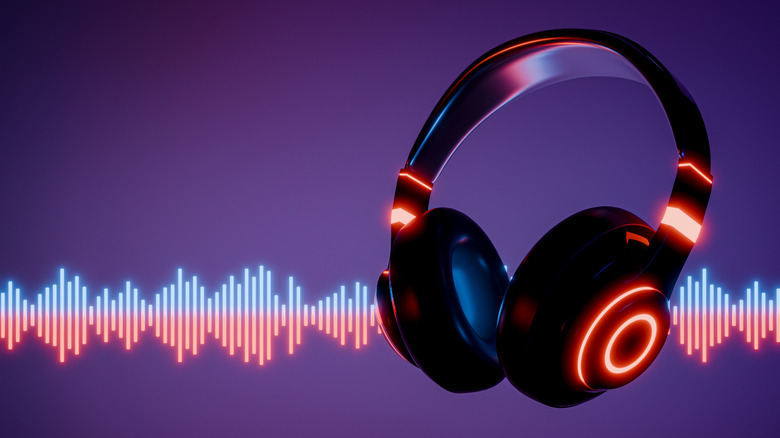 3D rendering of a pair of over-ear headphones