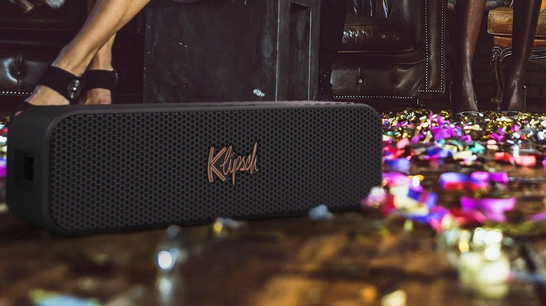 The Klipsch Detroit set up in an indoor party setting.